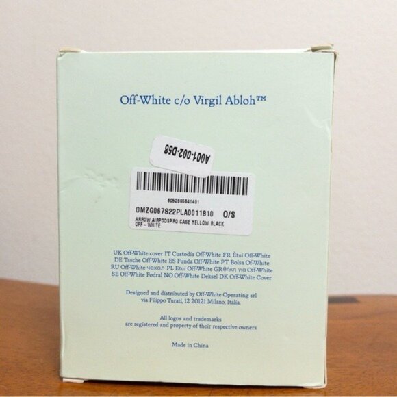 NIB Off White Arrow Airpods Pro Case 3 Apple Yellow Black - Picture 5 of 7